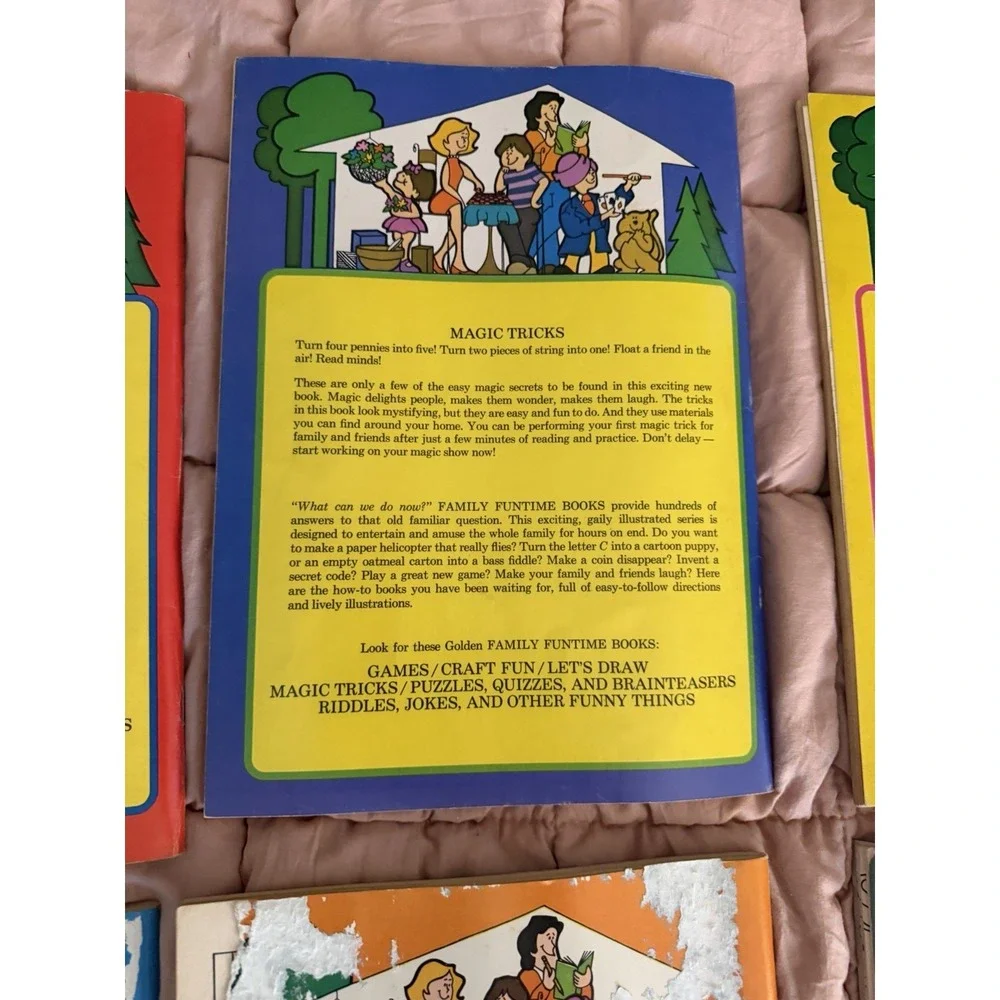 Rare Vintage 6 Golden Family Funtime Books Golden Books Read Description
